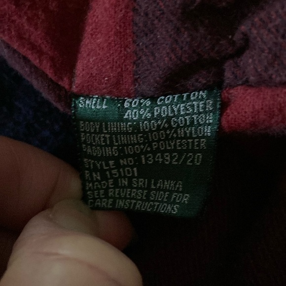 Eagles Ridge Outfitters mens 1X canvas gray vest, red black flannel lining - Picture 5 of 10